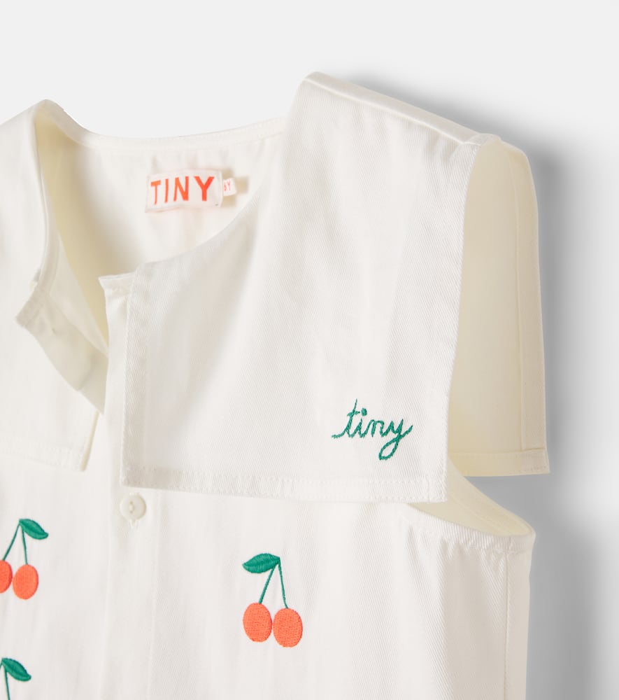Cherries cotton twill dress