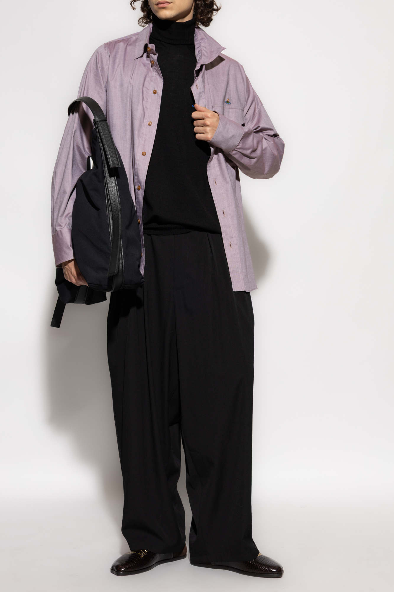 Shirt With Pocket, Men's, Purple