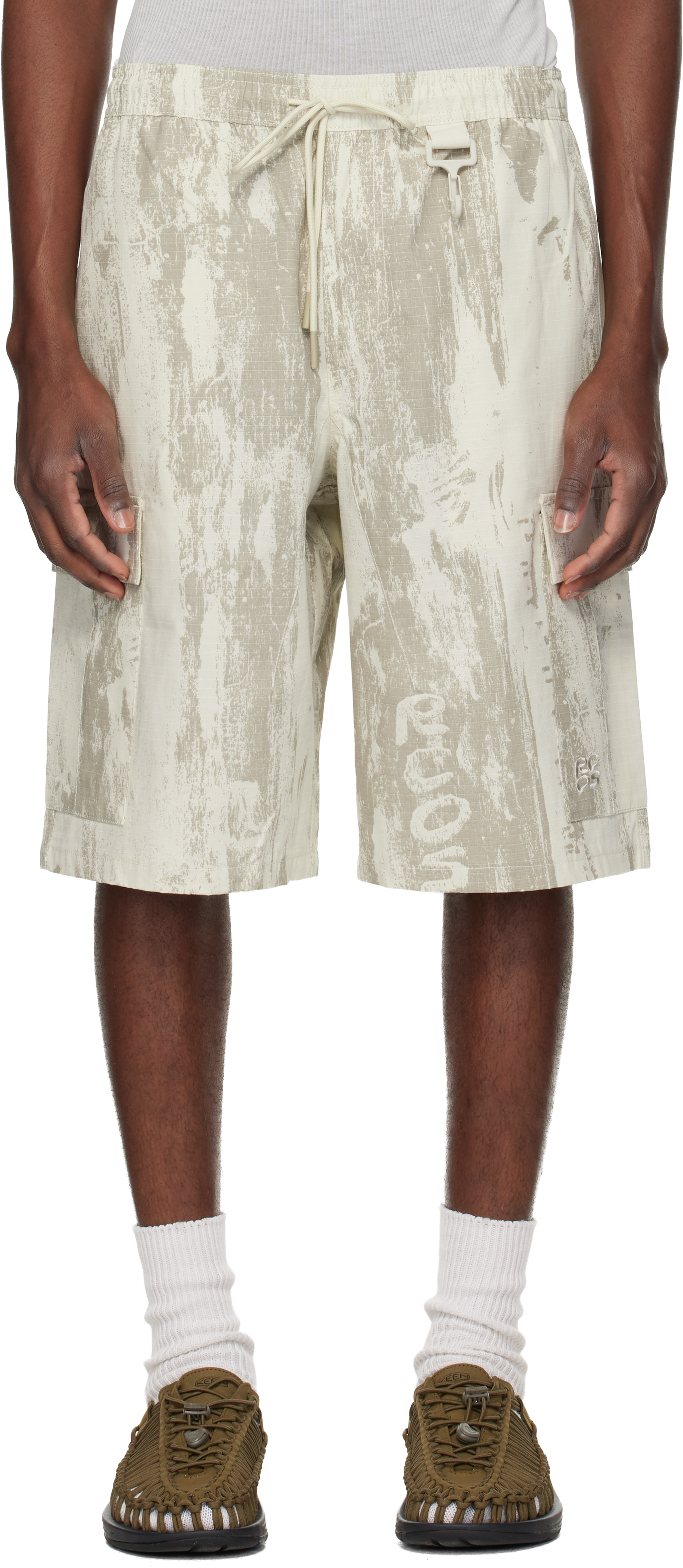 Beige & Gray Sierra Shorts