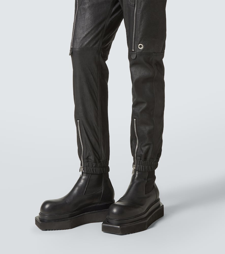 Bauhaus leather cargo pants