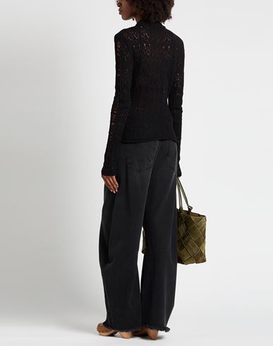 Woman Sweater Black Size L Nylon, Alpaca wool, Wool