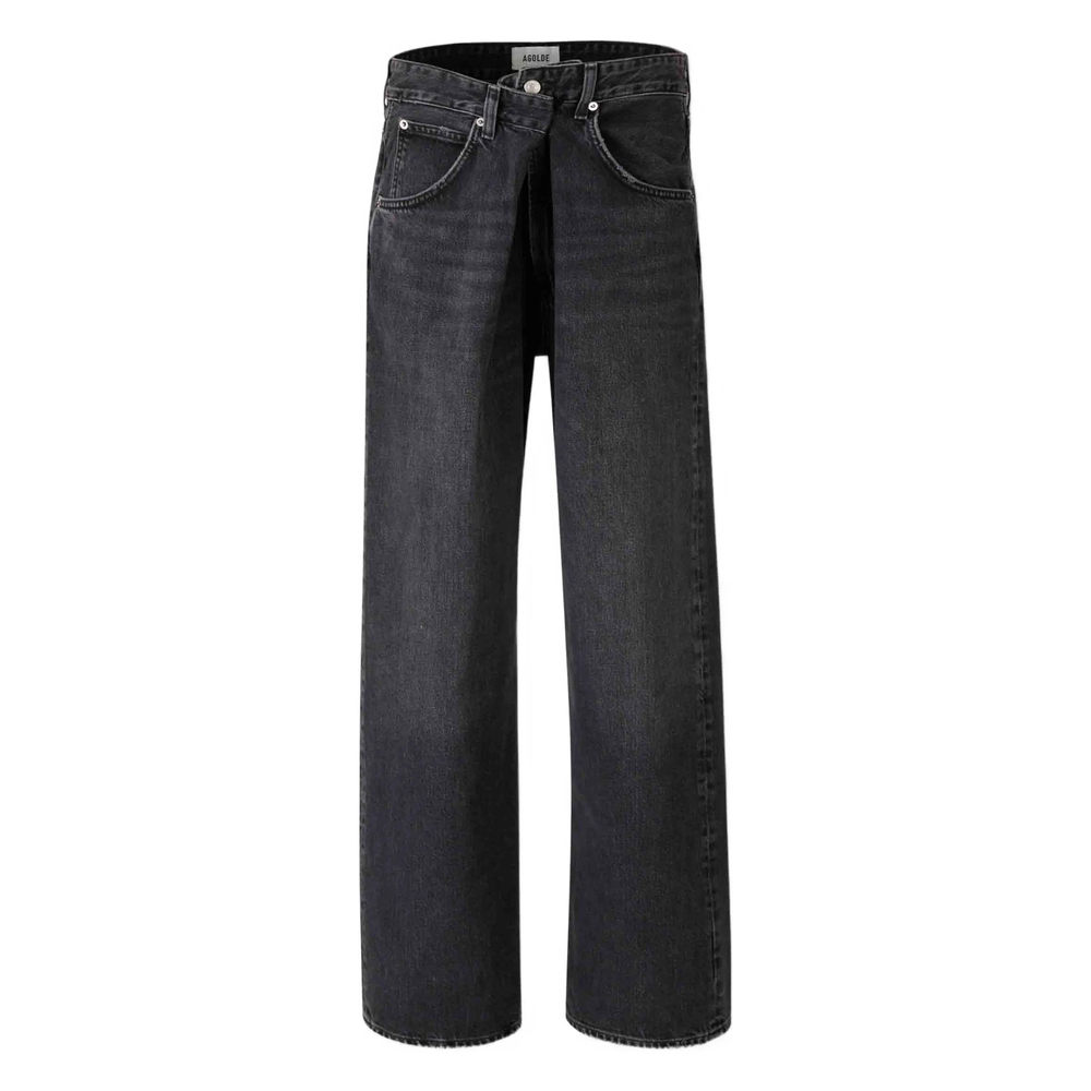 Buttoned Straight-leg Jeans