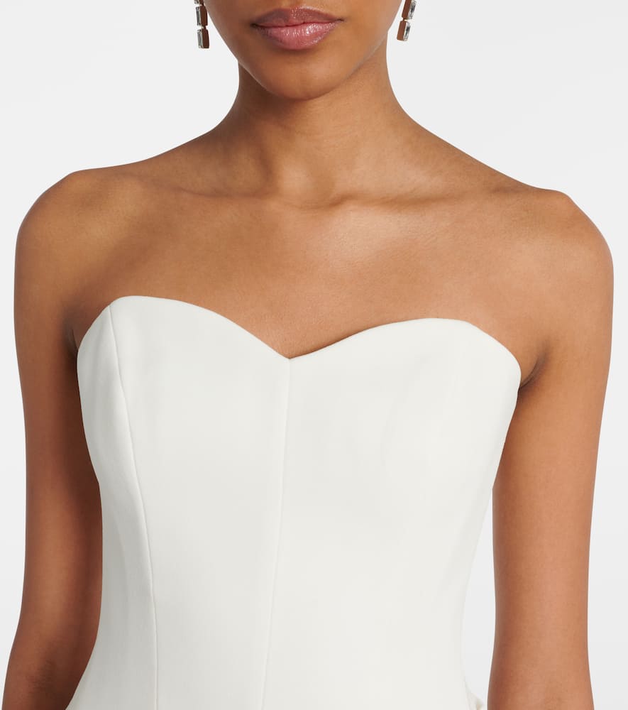 Draped crêpe jersey corset dress