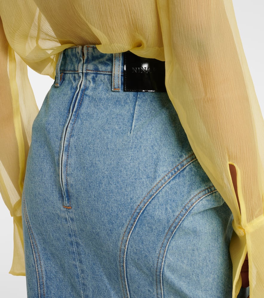 Nina Ricci Denim midi skirt