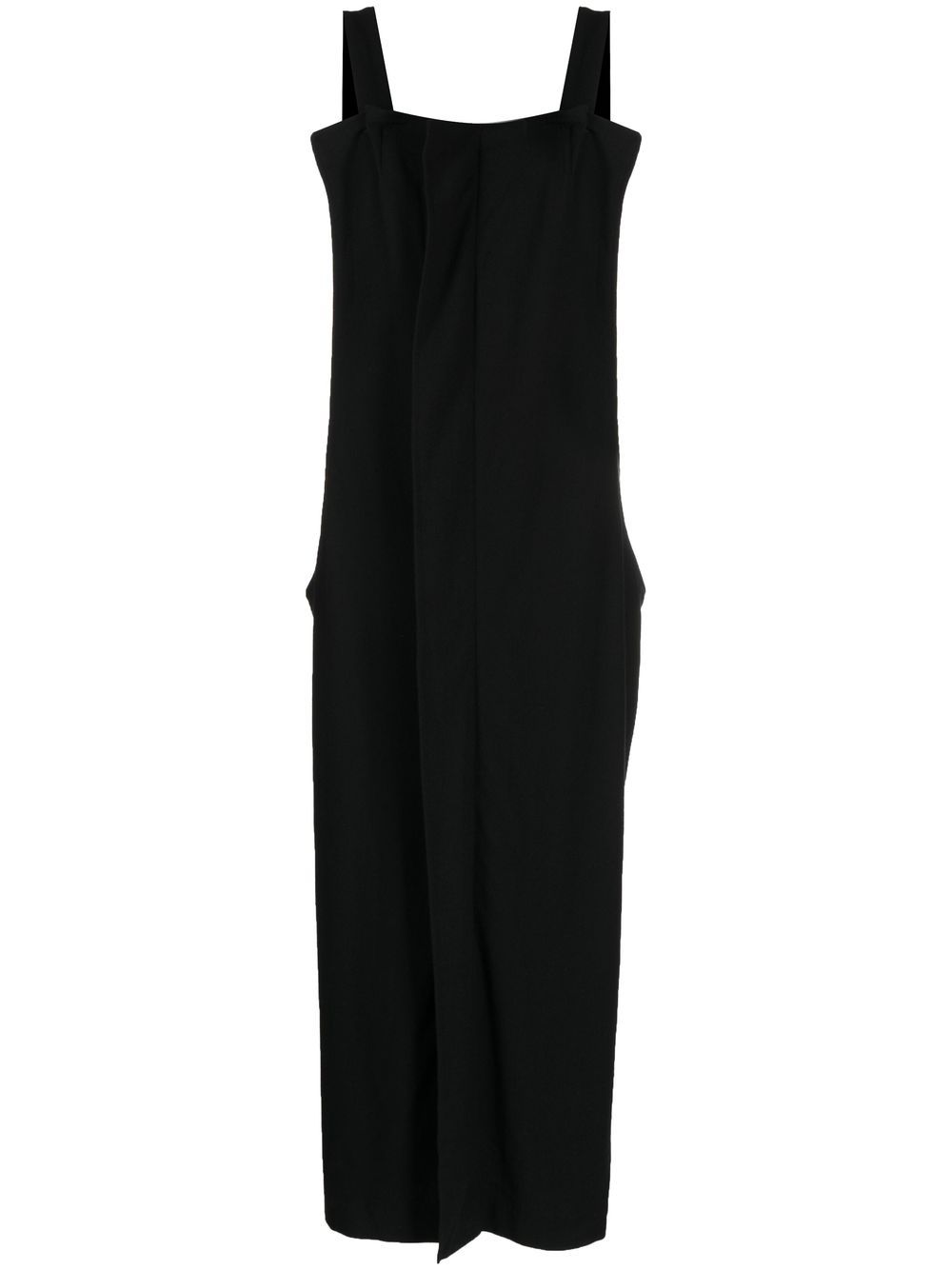 Maxi pinafore dress - Black