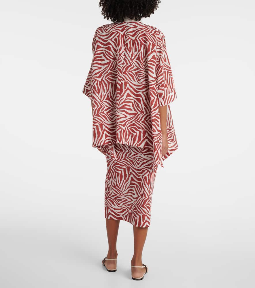 Printed cotton and silk shirt