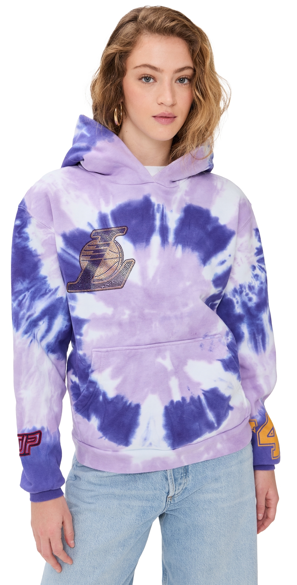 Los Angeles Lakers Tie Dye Hoodie Purple