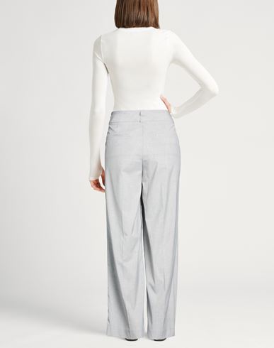 Easy Woman Pants Light grey Size 2 Polyester, Viscose, Elastane