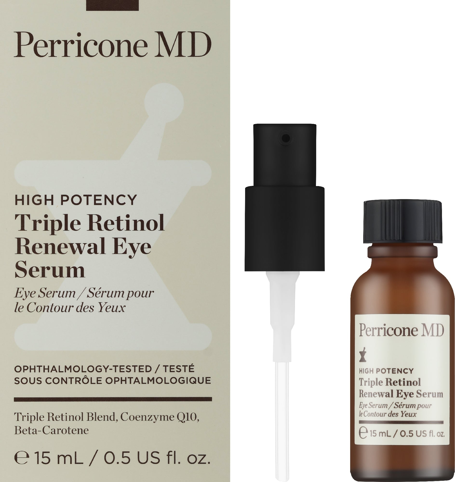 Siero ringiovanente per occhi con triplo retinolo Perricone MD High Potency Triple Retinol Renewal Eye Seru