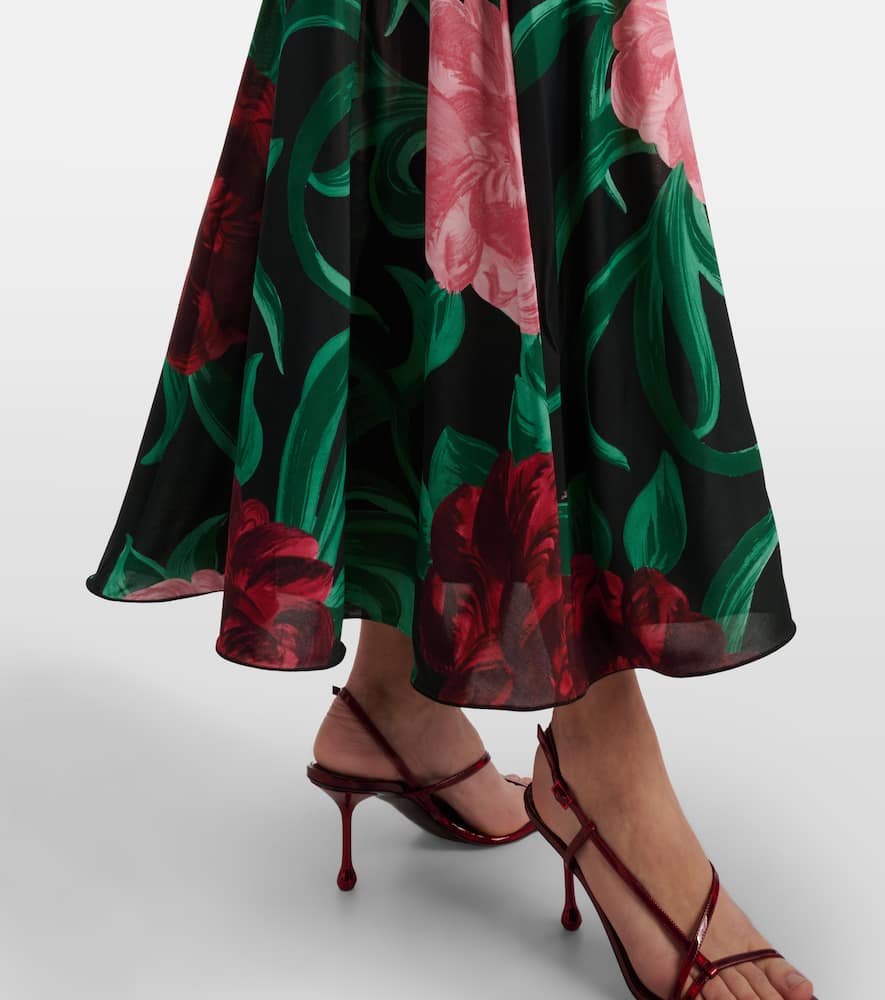 Alba floral jersey midi dress
