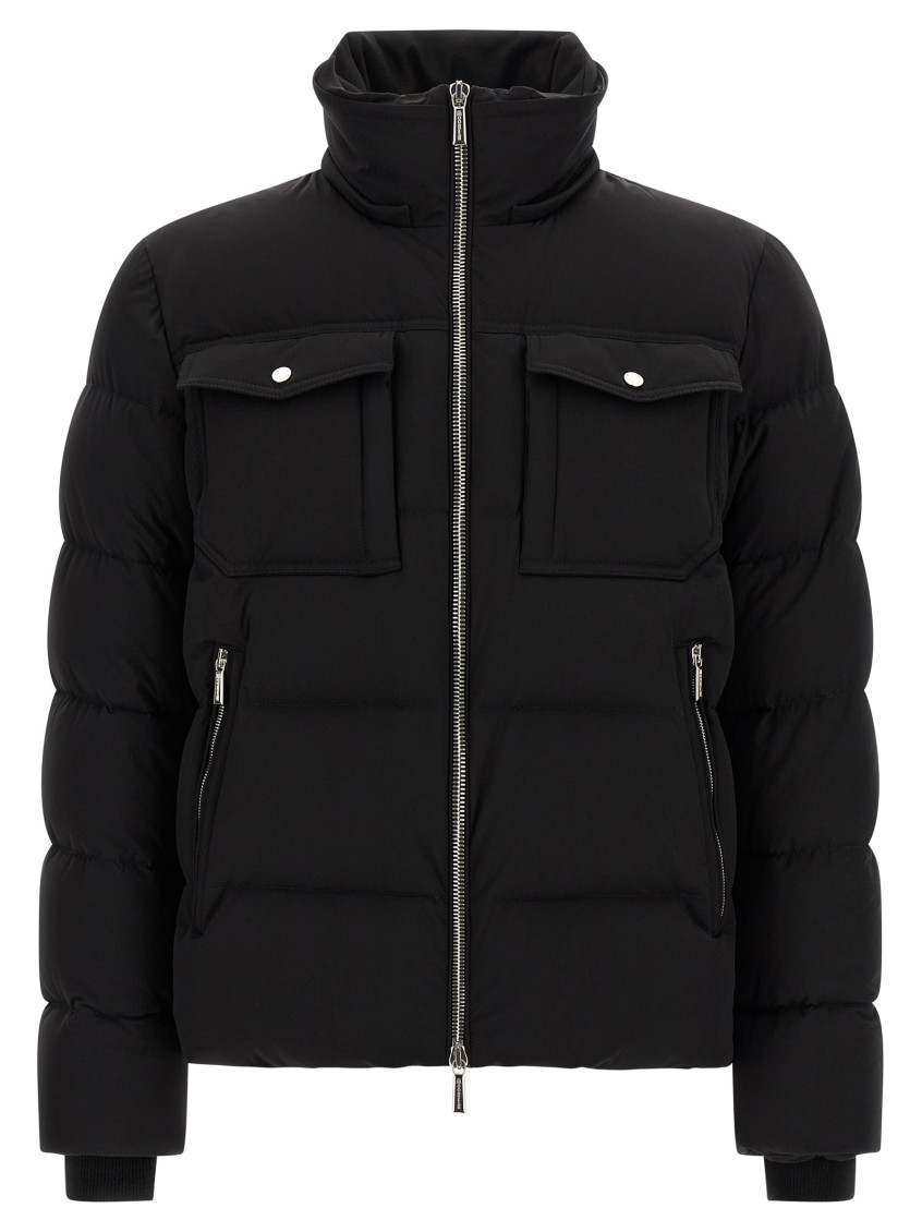 Moorer - alarick hooded bomber jacket acqua serie