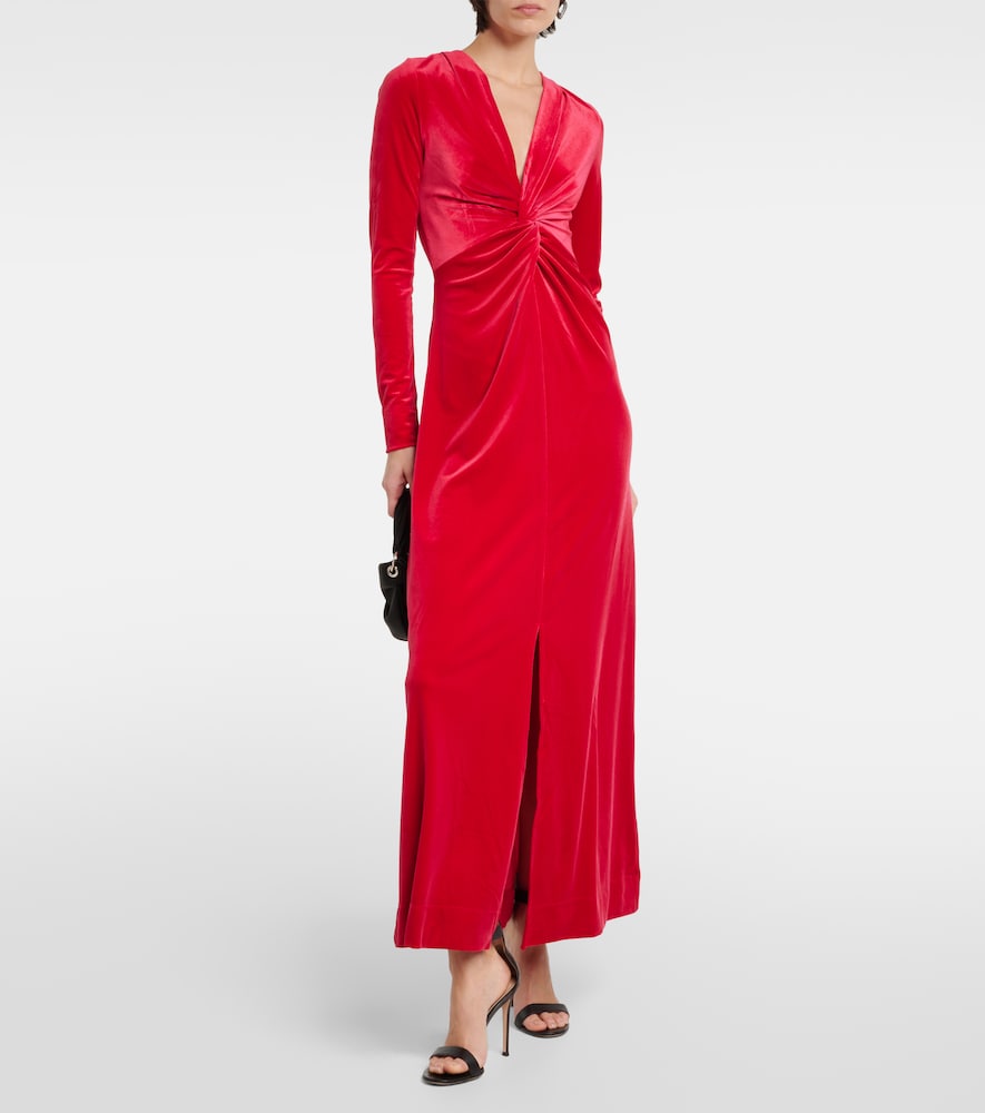 Velvet midi dress