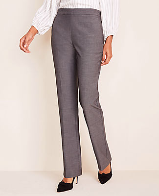 Ann Taylor The Petite Side Zip Straight Pant in Bi-Stretch