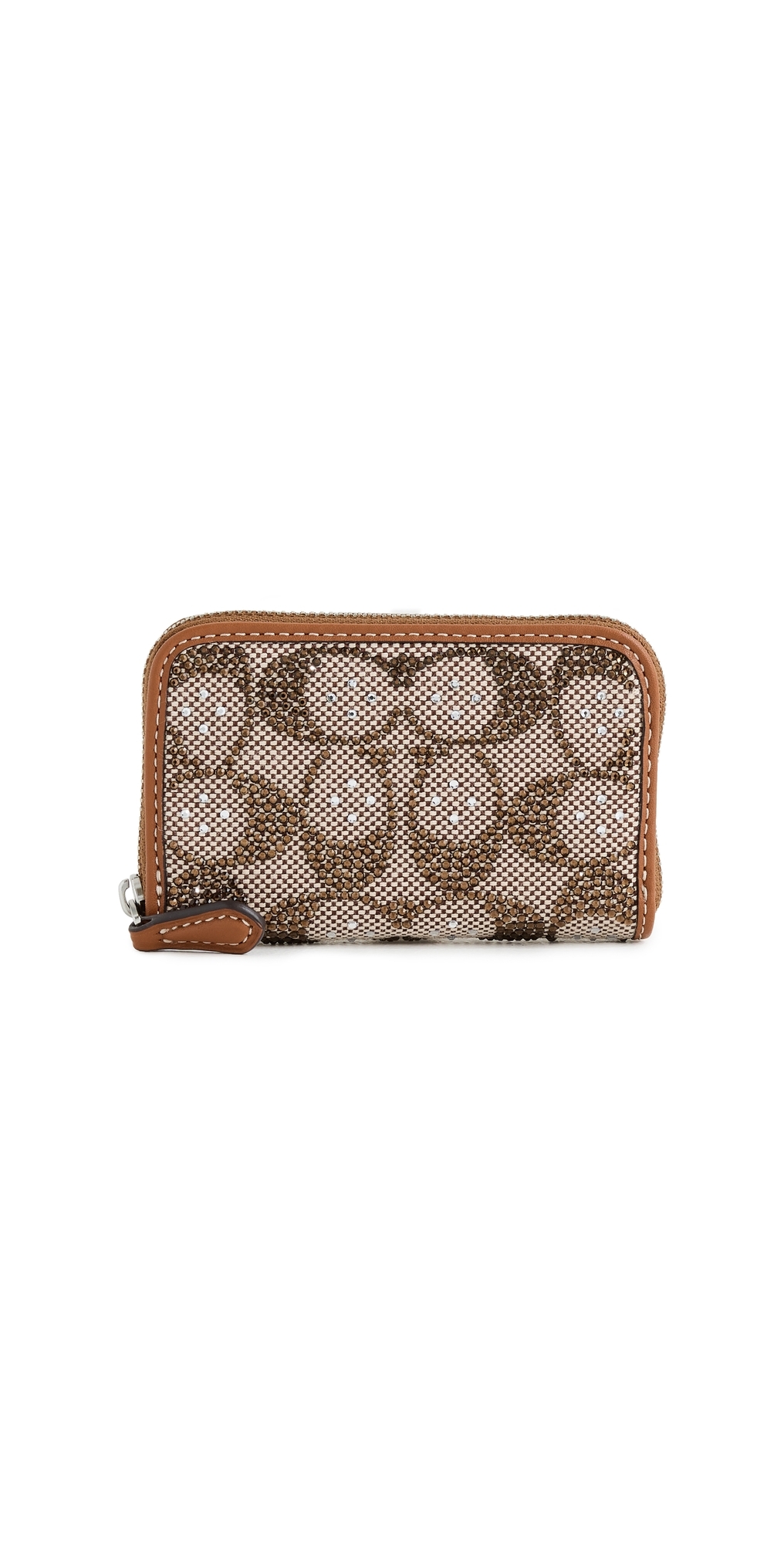 Crystal Signature Jacquard Essential Small Card Case LH/Burnished Amber One Size