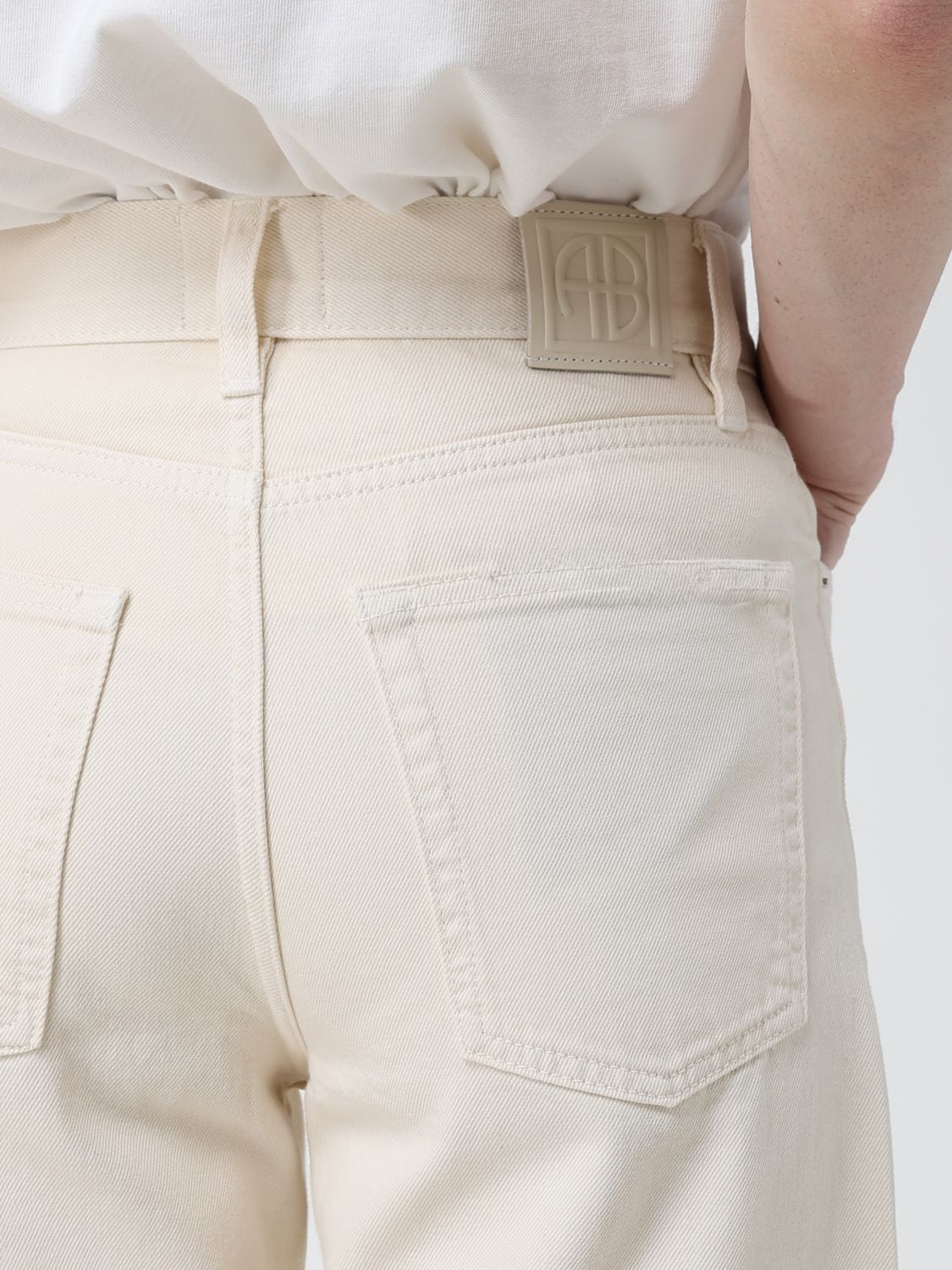 Jeans Woman color Beige
