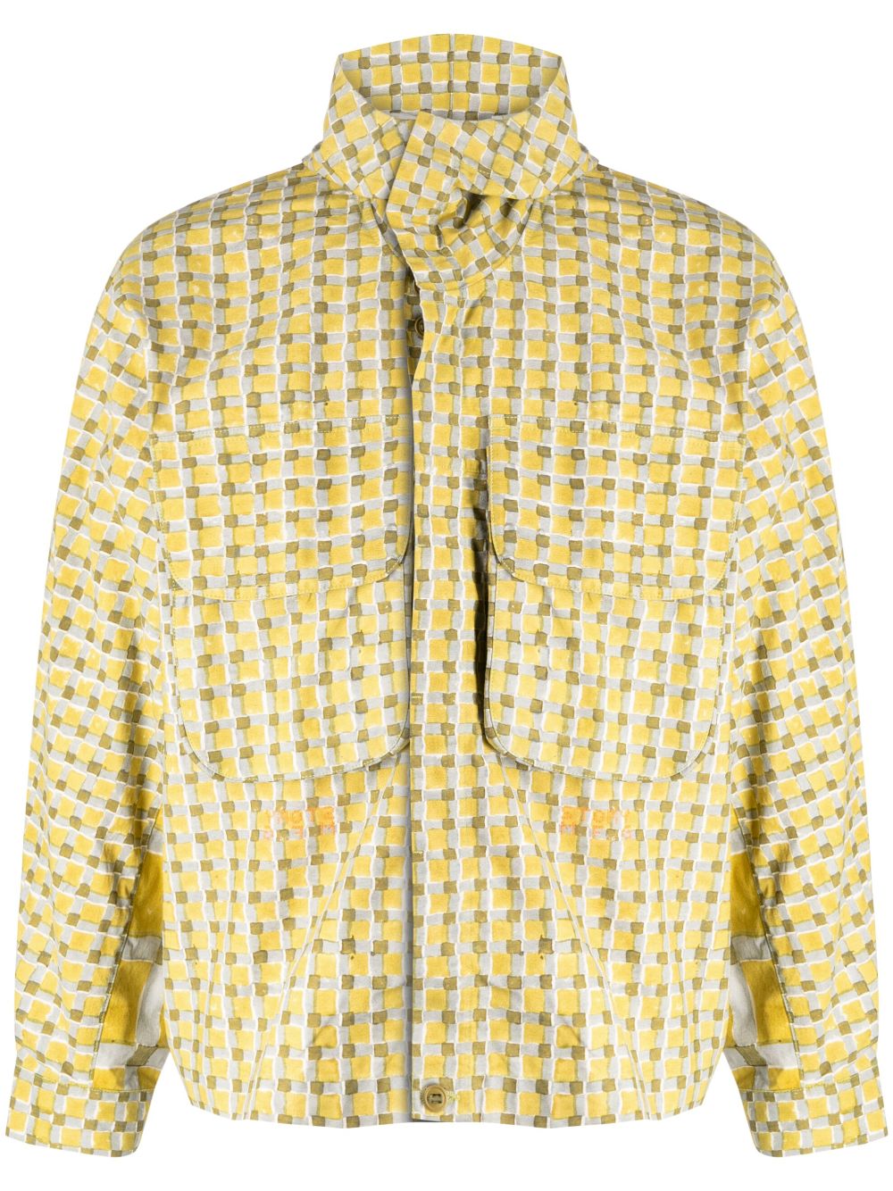 Forager check-print jacket - Yellow