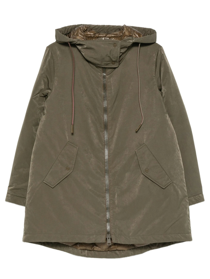Olive Solid Hood Jackets