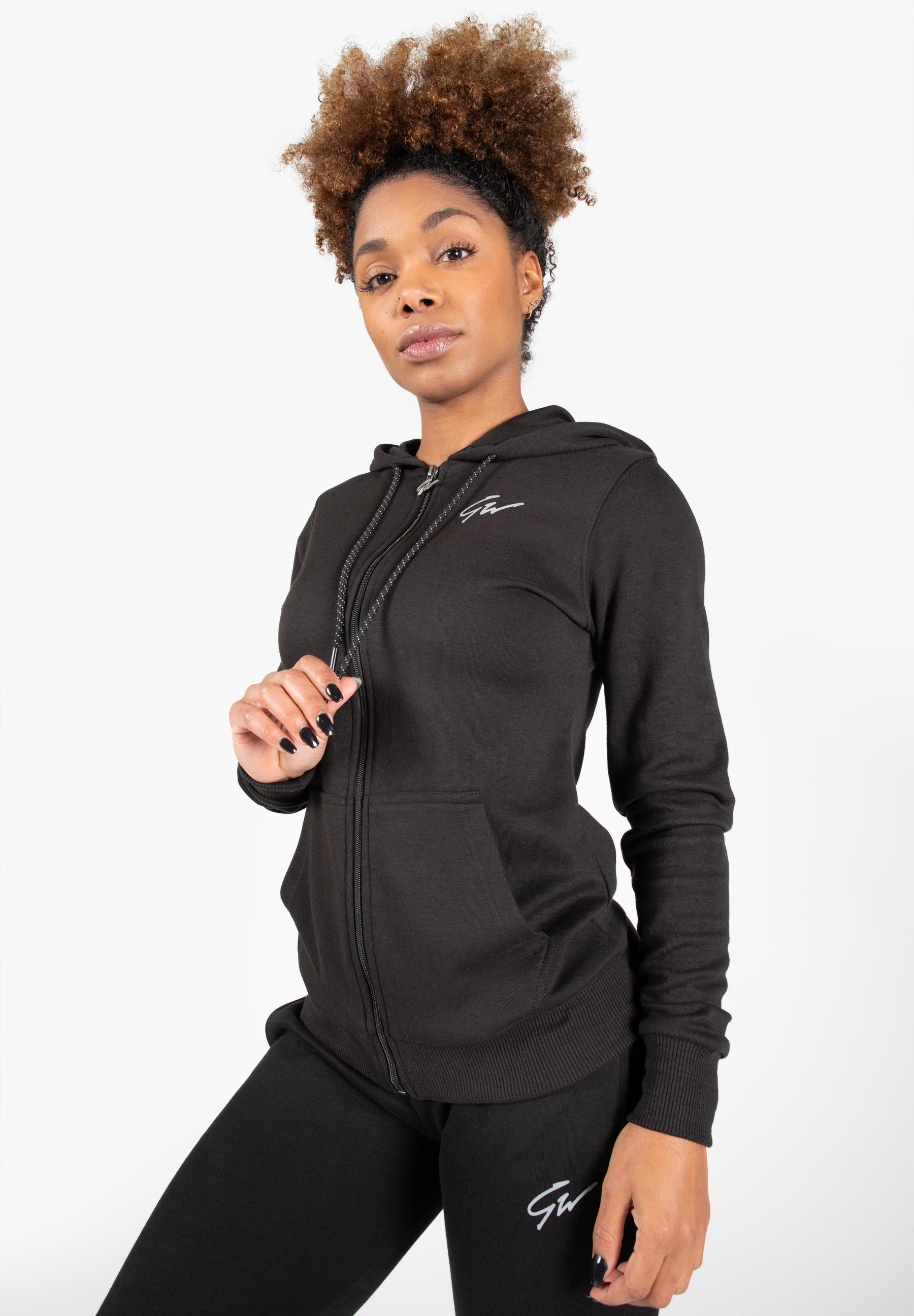 Pixley Zipped Hoodie - Black