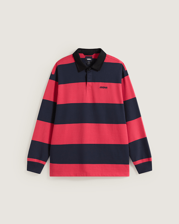 Vans - Ward Stripe Rugby Knit Polo, Man, Red