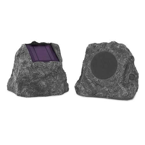 Portable Bluetooth Solar Charging Outdoor Speakers (2-Pack) - Gray