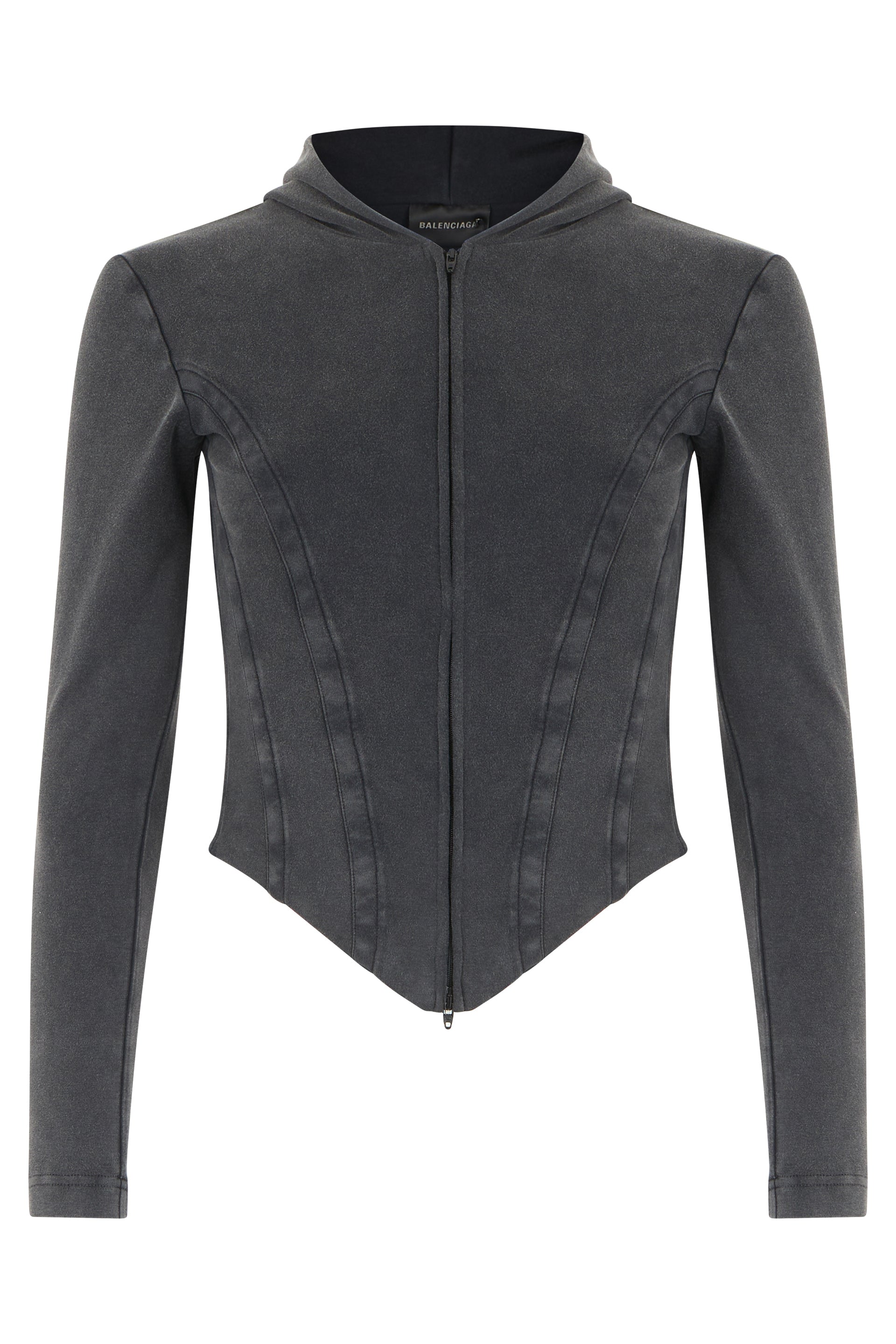 Corseted Zip-Up Hoodie