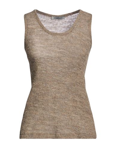Woman Sweater Khaki Size M Wool