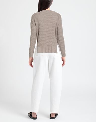 Woman Sweater Beige Size 4 Baby alpaca wool, Merino Wool