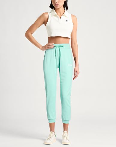 Woman Pants Light green Size M Cotton