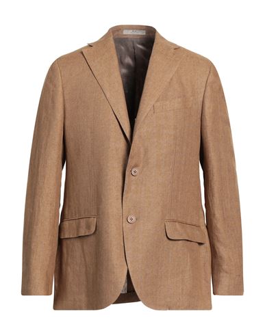Man Blazer Camel Size 40 Linen