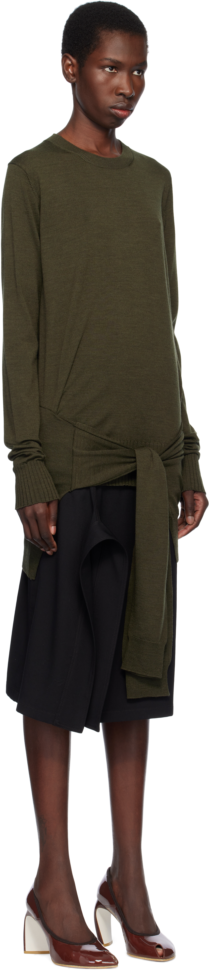 Stella McCartney Khaki Mixed Wool Sweater