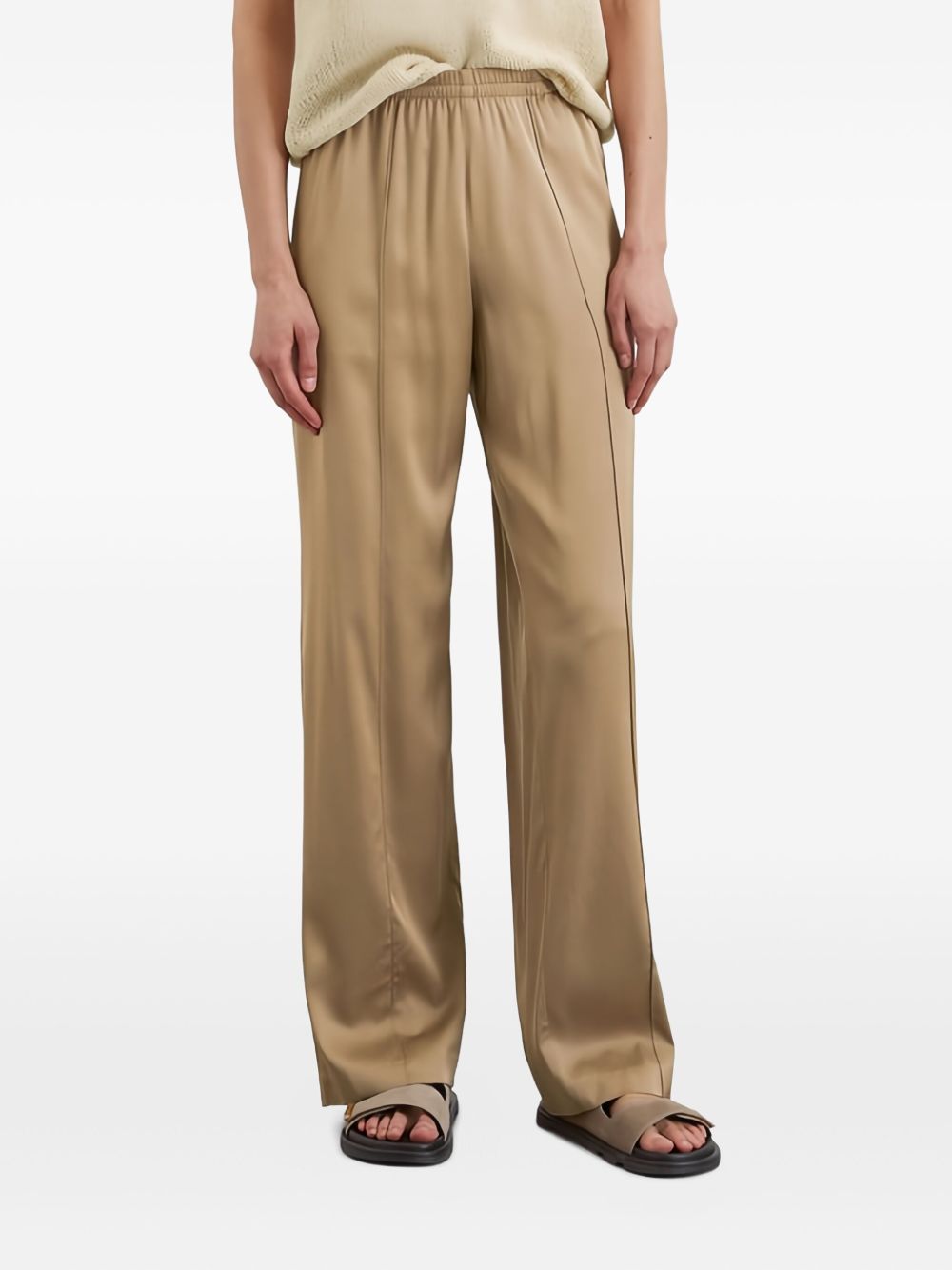 Elasticated waistband trousers - Brown