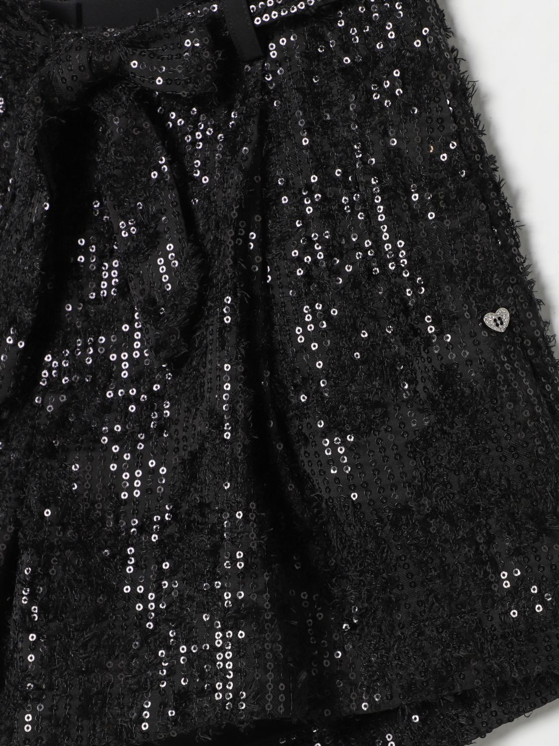 Sequinned shorts - Black