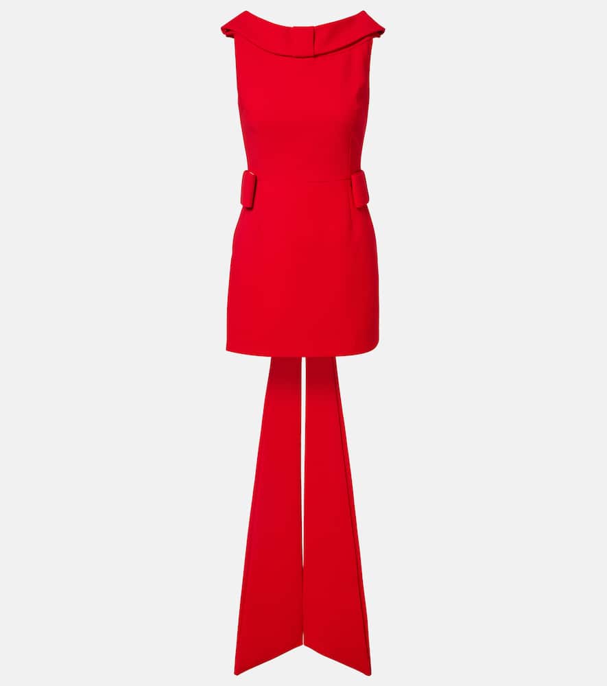 Daphne bow-detail crêpe minidress