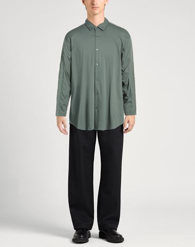 Man Shirt Military green Size L Cotton