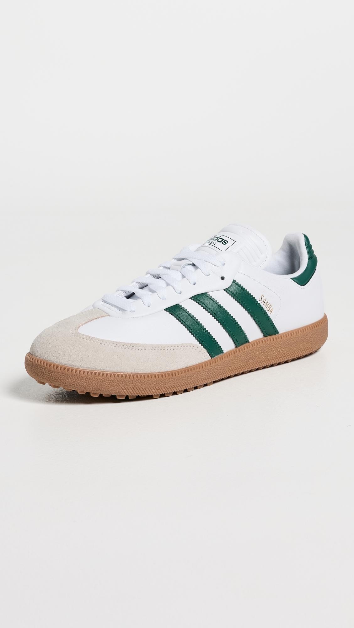 Samba Spikeless Golf Shoes White/Collegiate Green/Gum4