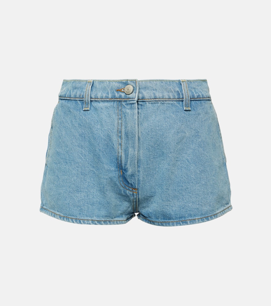 High-rise denim shorts
