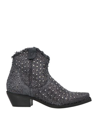 Woman Ankle boots Black Size 10 Textile fibers