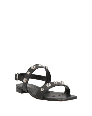 Woman Sandals Black Size 6 Leather