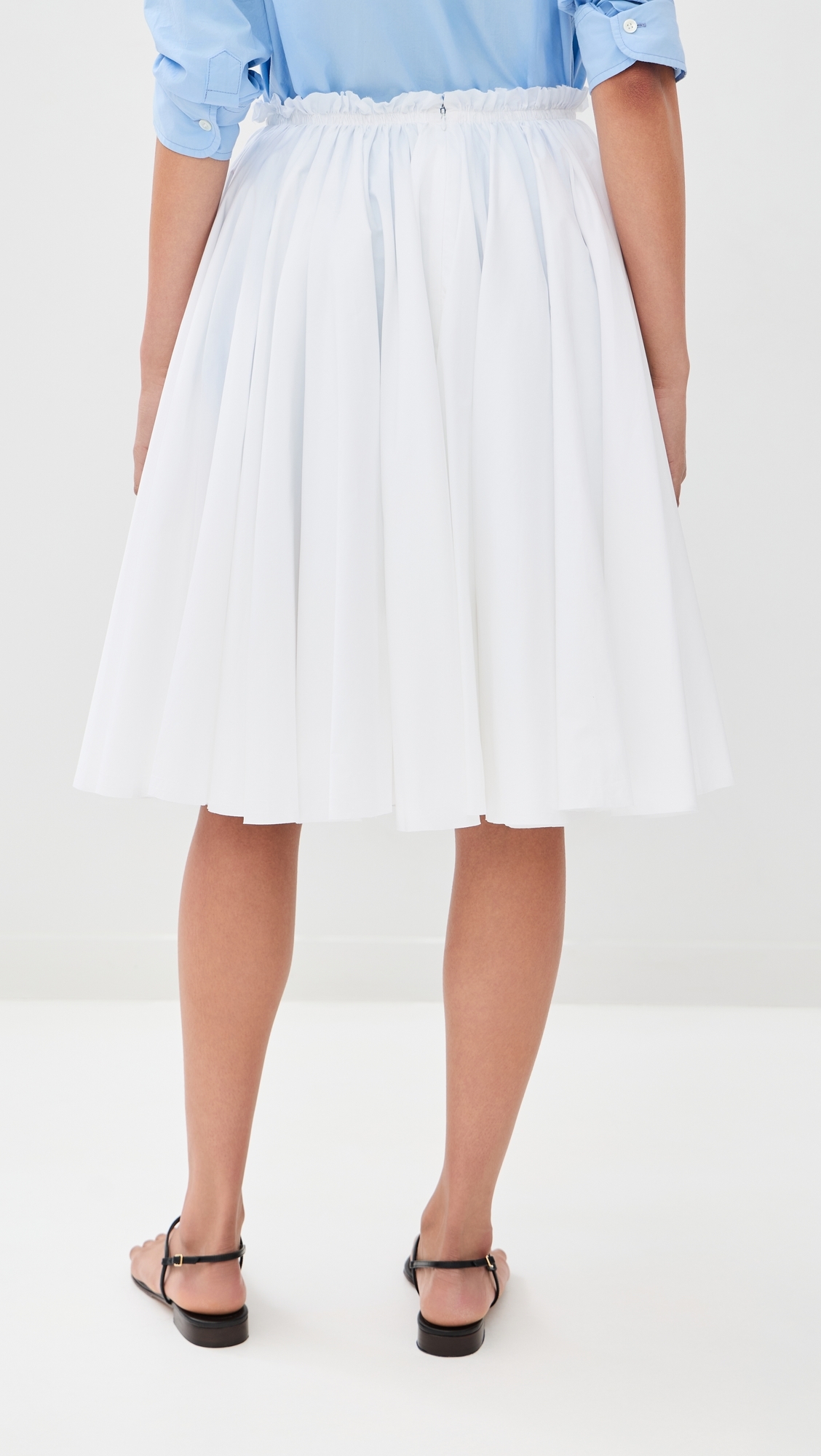 Midi Corolla Skirt Blanc