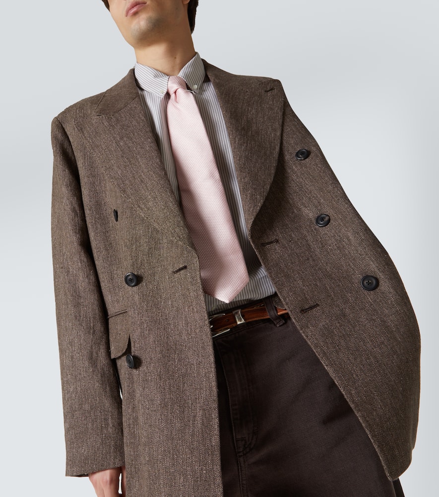 Sharp DB linen and cotton blazer