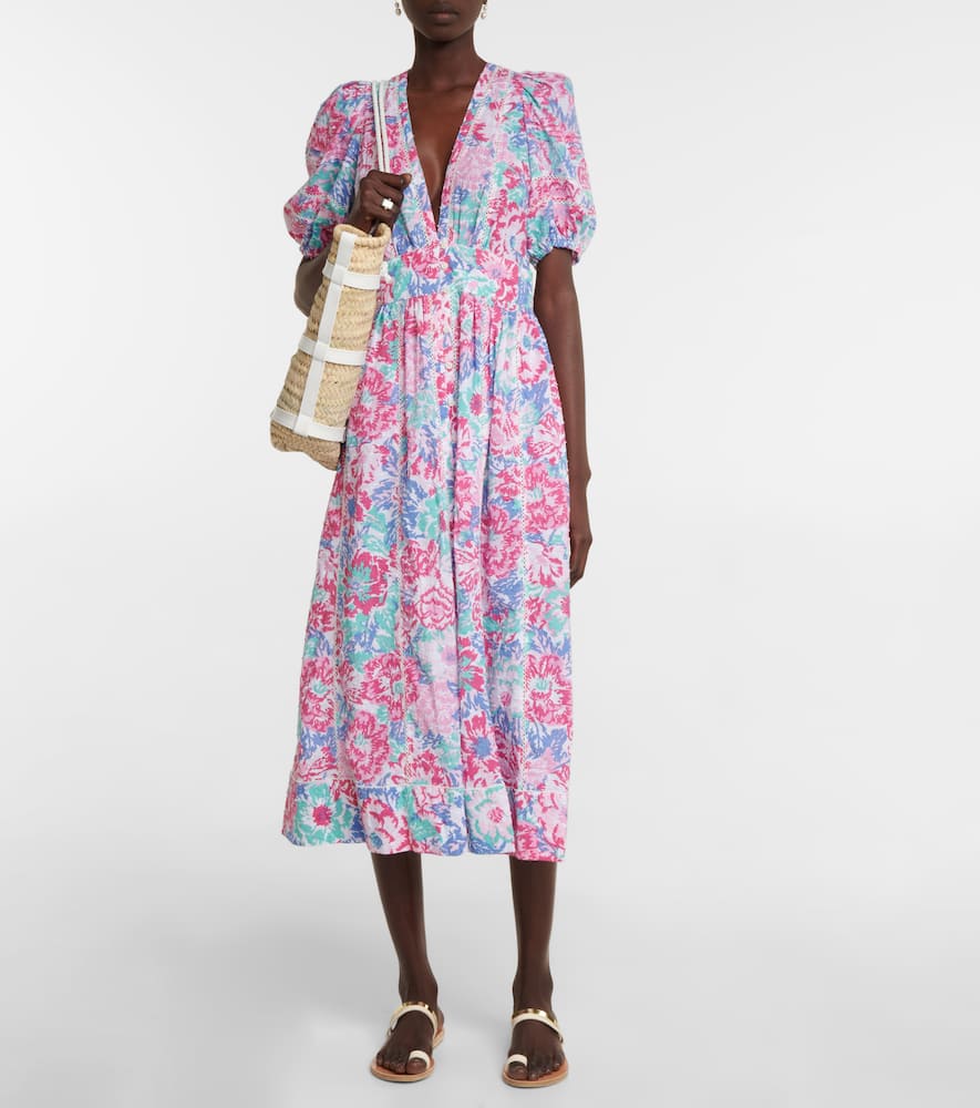 Reine floral midi dress
