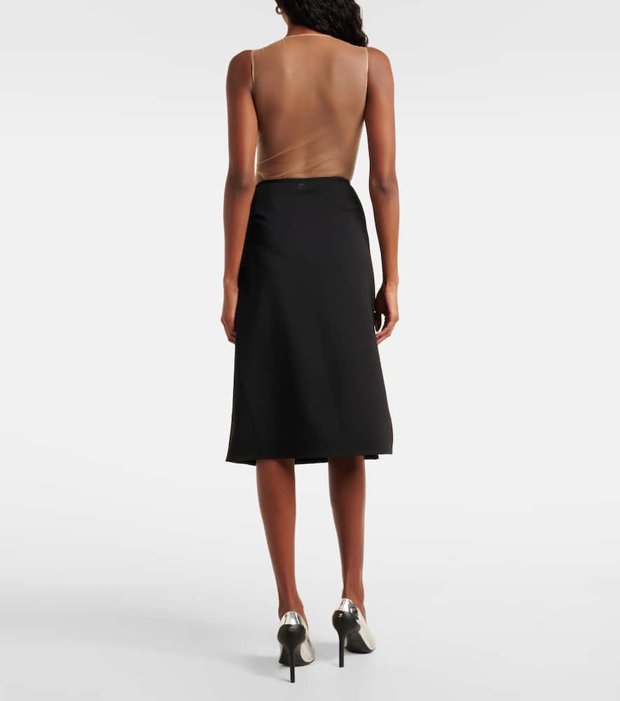 Courrèges Wool-blend midi skirt