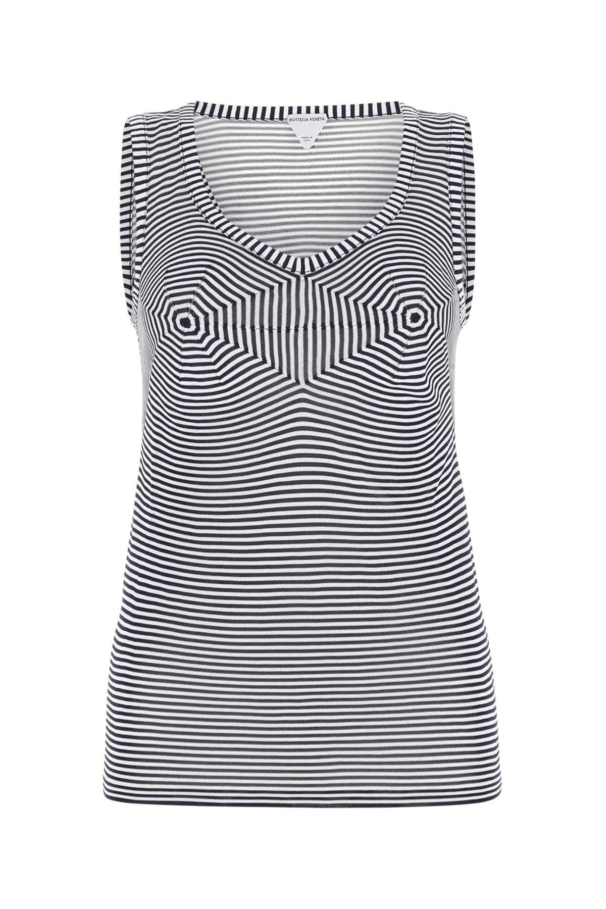 Embroidered Viscose Tank Top — White