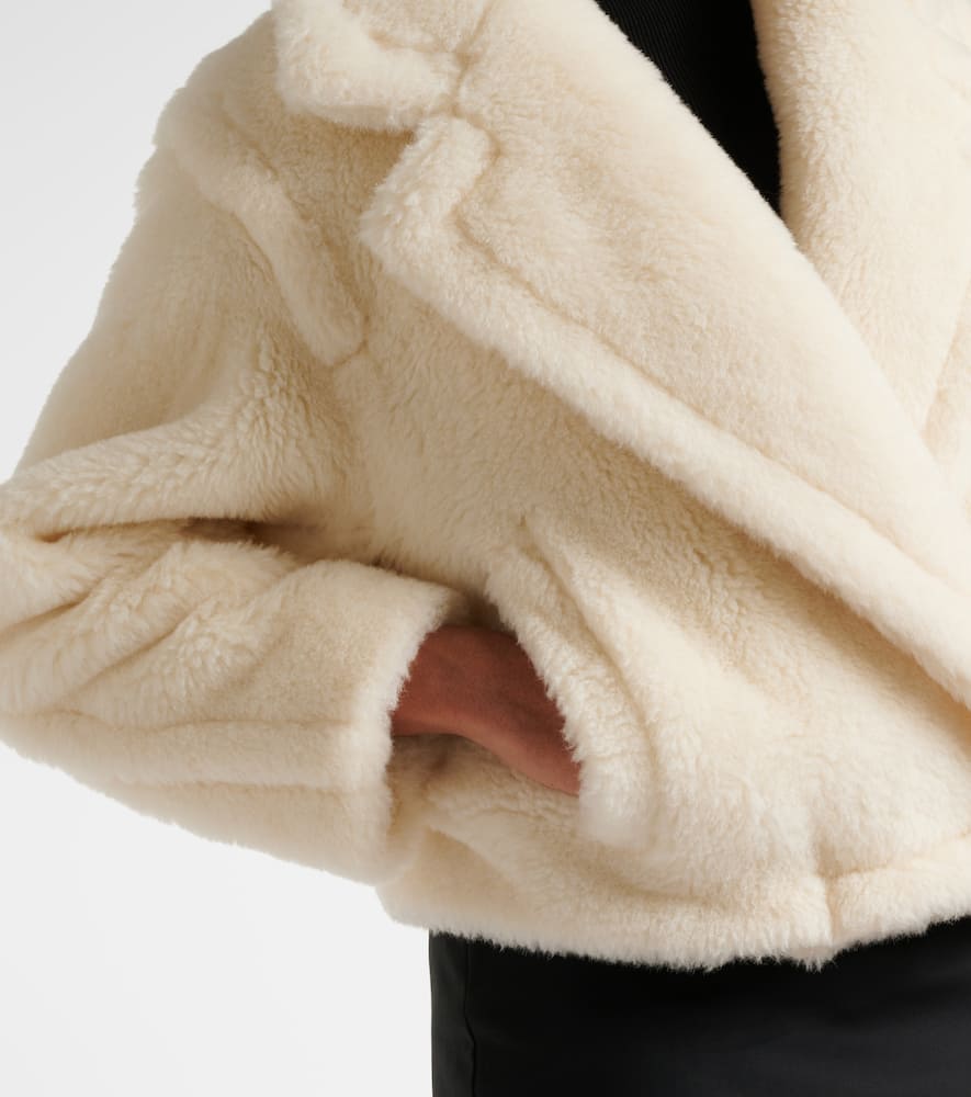 Oggeri alpaca, wool, and silk teddy coat