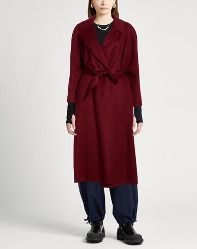 Paltò Fabbrica Woman Coat Burgundy Size 8 Wool