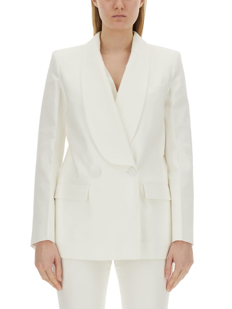 Double-breasted blazer - White