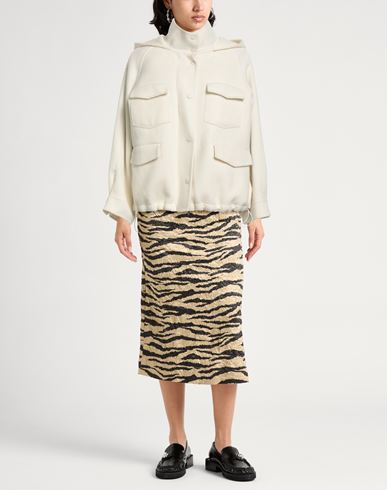 Paltò Woman Coat Ivory Size 6 Wool, Polyester