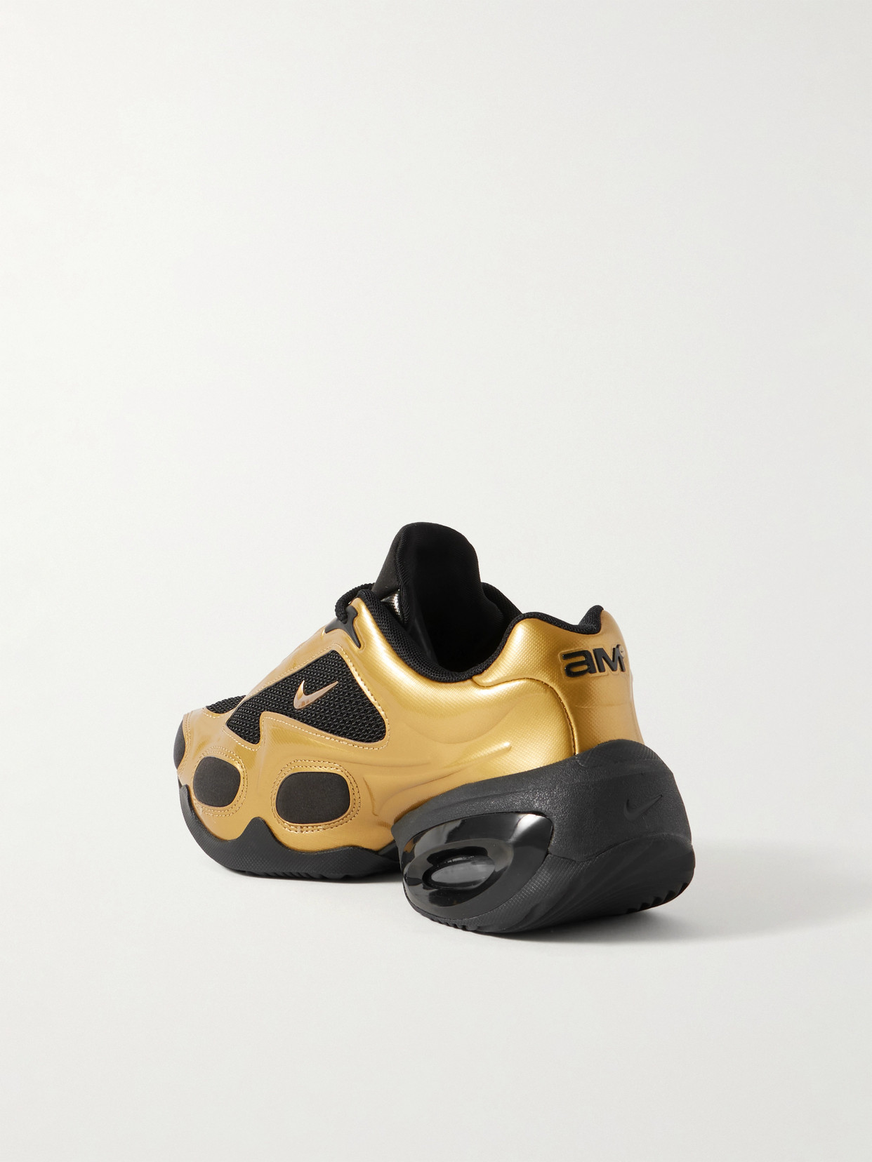 Air Max Muse Mesh-trimmed Metallic Sneakers - Gold
