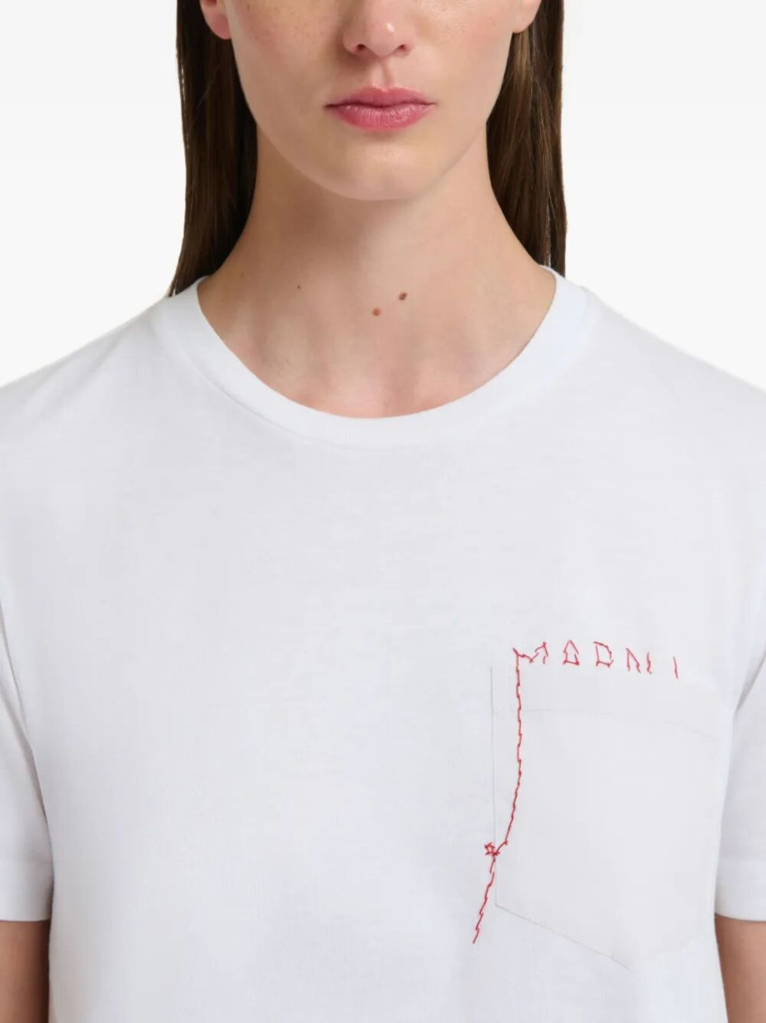 Cotton T-Shirt With Embroidered Logo
