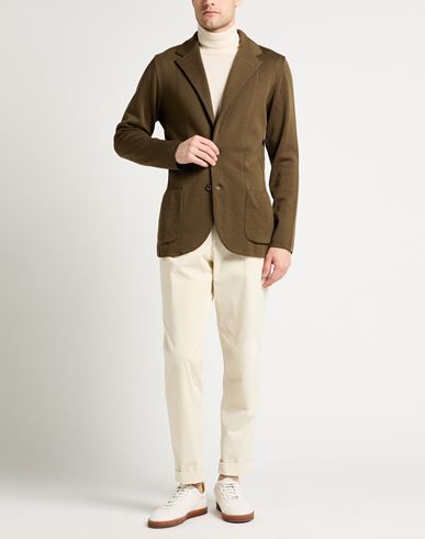 Lardini Man Blazer Military green Size M Wool